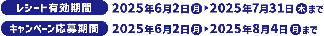 レシート期間